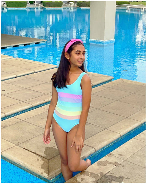 Rainbow Stripes Swimsuit