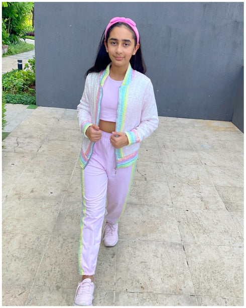 Blush Rainbow | Bomber Jacket