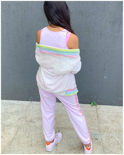 Blush Rainbow | Bomber Jacket