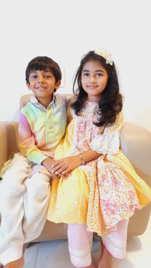 Tie Dye kurta set for Boys