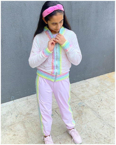 Blush Rainbow | Bomber Jacket