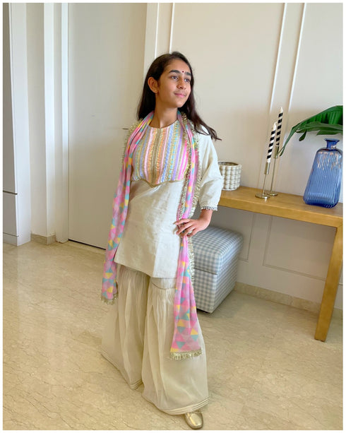 Rainbow Glimmer Sharara Set