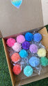 Box of Rainbow Pompoms