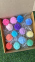 Box of Rainbow Pompoms