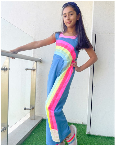 Denim Rainbow Jumpsuit
