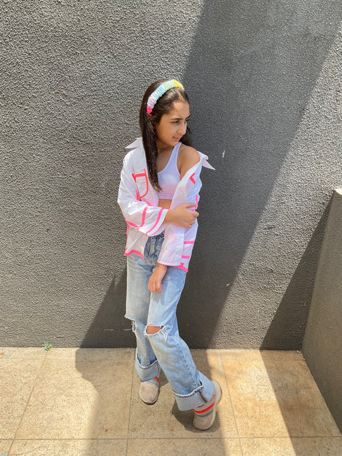 Neon Oversized Cotton Shirt