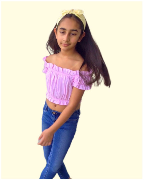 Off Shoulder Crop Top