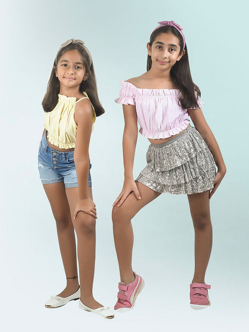 Off Shoulder Crop Top