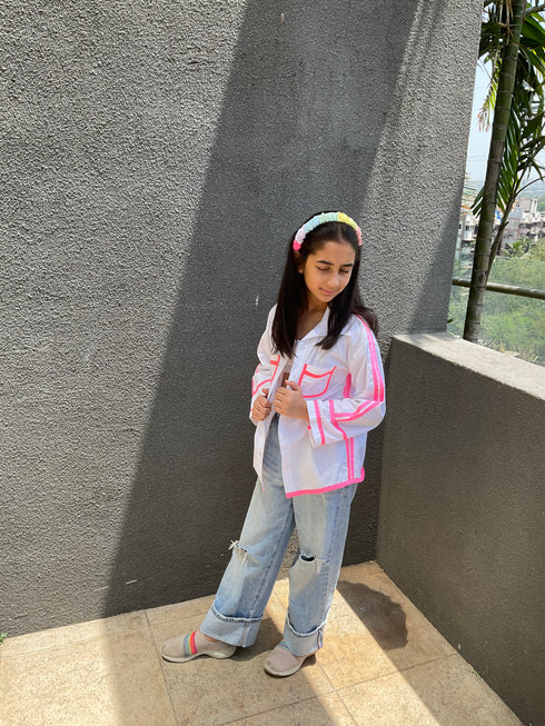 Neon Oversized Cotton Shirt