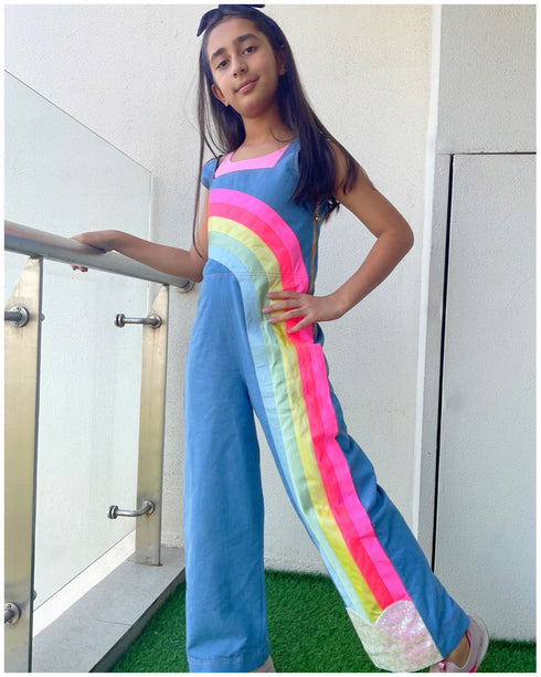 Denim Rainbow Jumpsuit